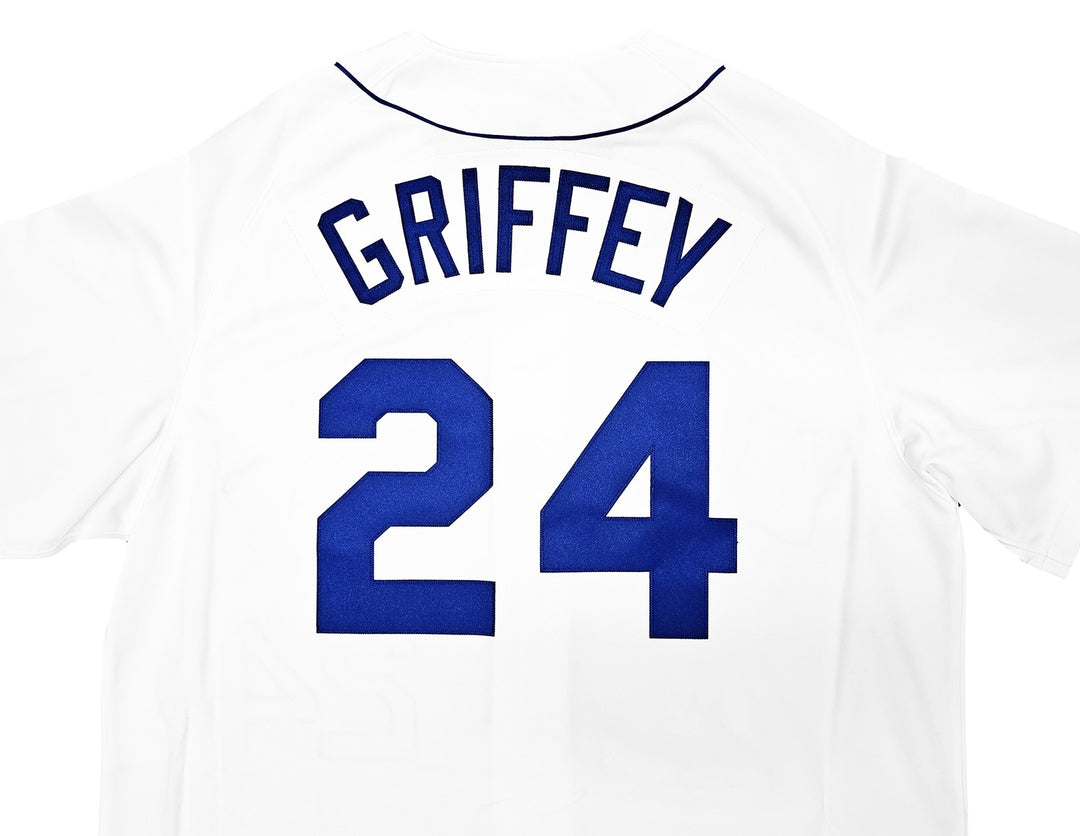 Mariners Ken Griffey Jr. Auto White Mitchell Ness 89 Cooperstown Jersey Beckett
