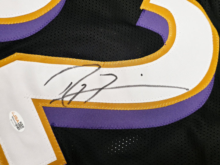 Baltimore Ravens Ray Lewis Signed Black Jersey JSA Witness