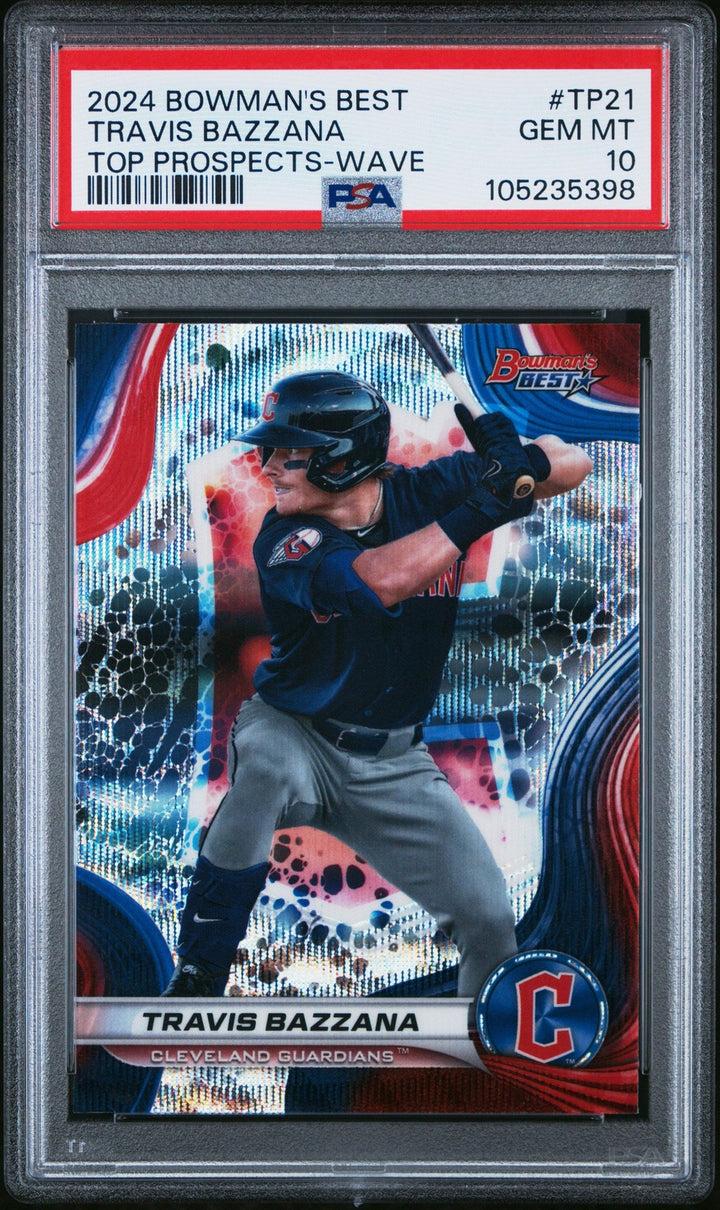 Graded 2024 Bowmans Best Travis Bazzana #TP21 Top Pros Wave Baseball Card PSA 10