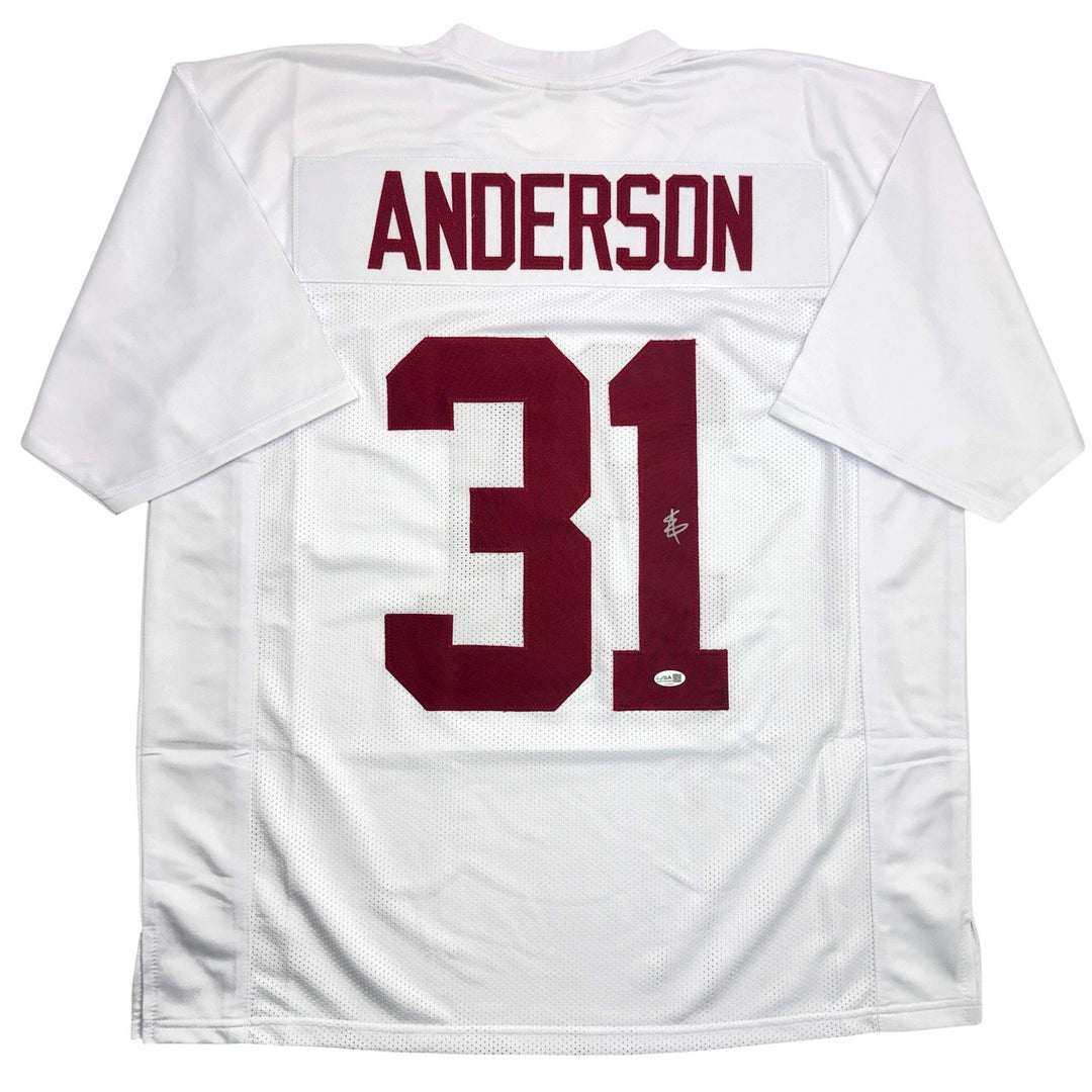 Autographed/Signed Will Anderson "Terminator" Alabama White Jersey Beckett COA