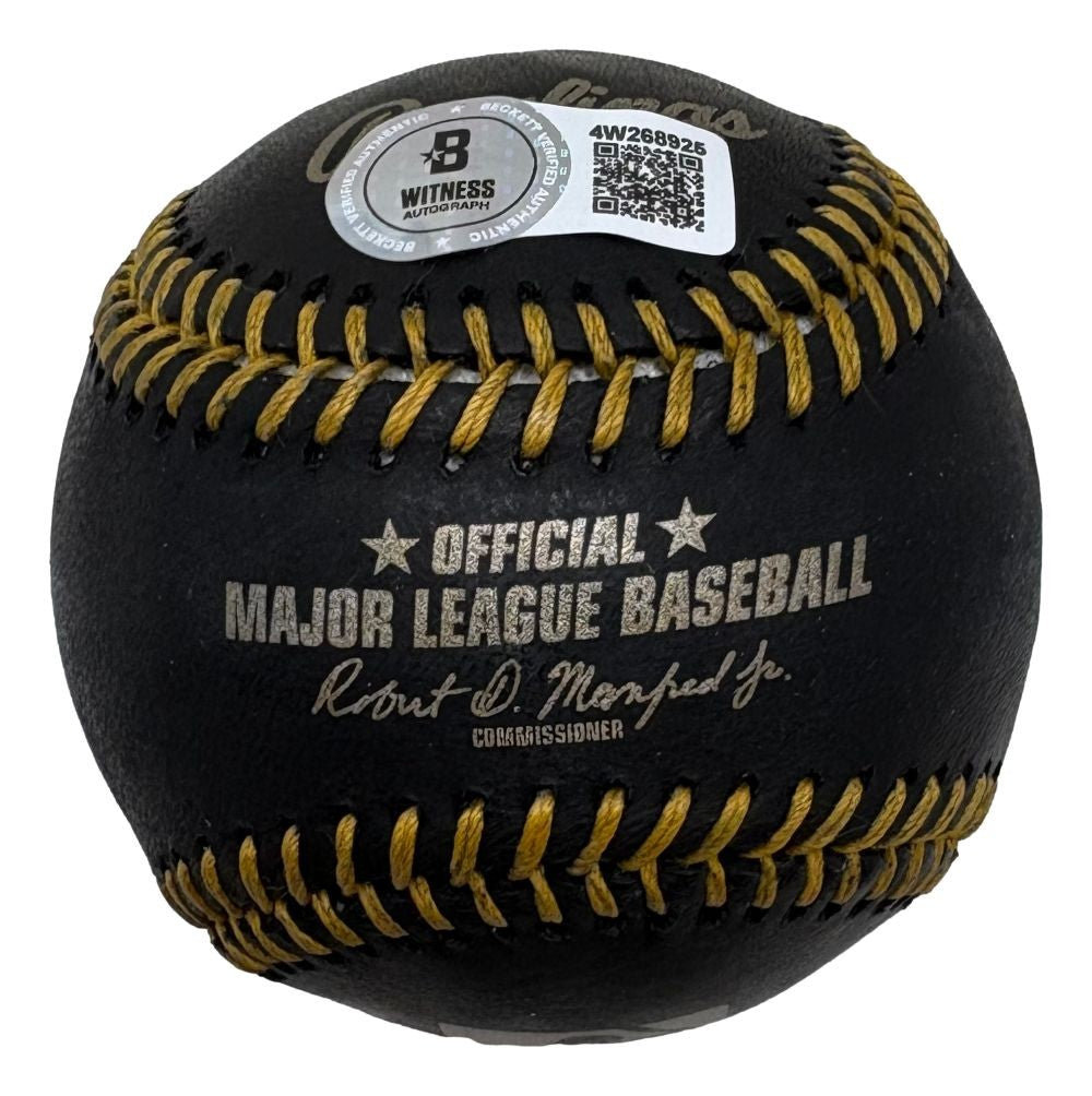 Luis Robert New York Mets Signed Official MLB Black Leather Baseball BAS