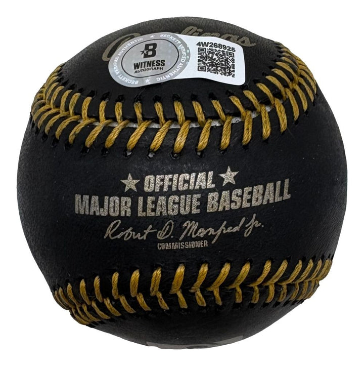 Luis Robert New York Mets Signed Official MLB Black Leather Baseball BAS