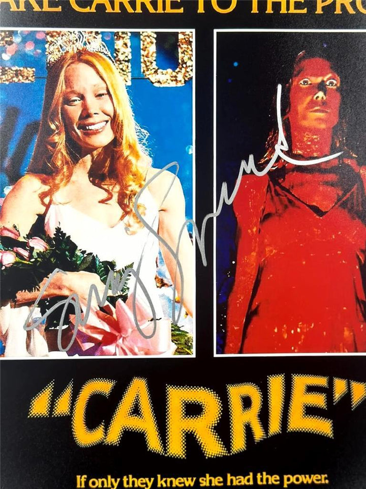 Sissy Spacek signed Carrie 12x18 Movie Poster Photo autograph (A) ~ Beckett BAS