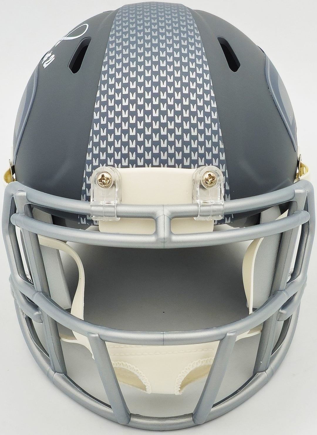 Devon Witherspoon Auto Seahawks Slate Silver Speed Replica Mini Helmet MCS Holo