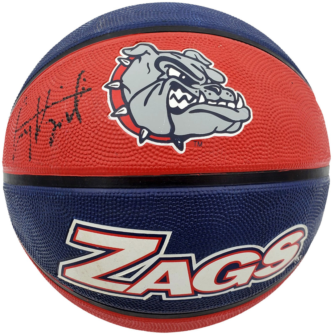 Corey Kispert Signed Gonzaga Bulldogs Logo Rubber Basketball MCS Holo