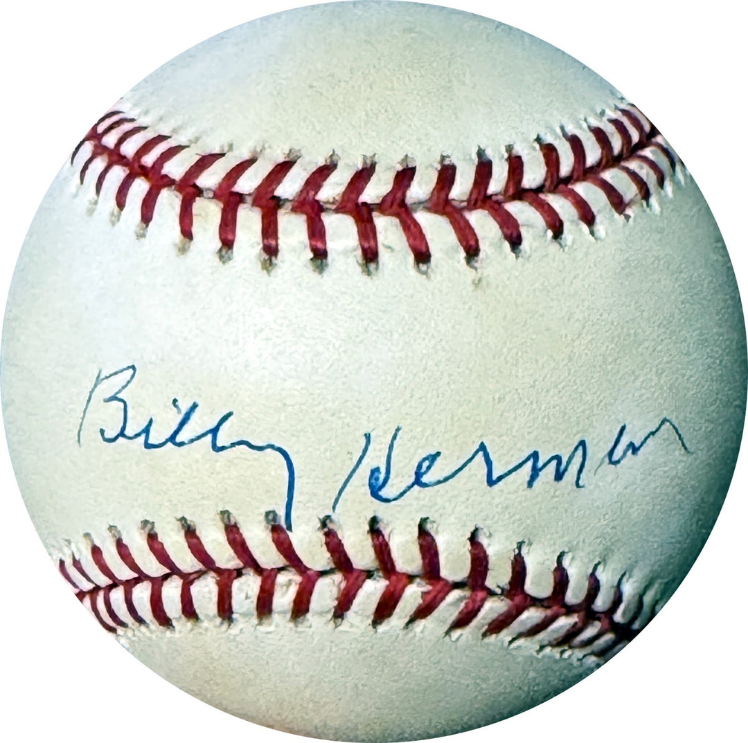 Billy Herman signed Official Rawlings RONL National League tone- COA HOF/10X AS