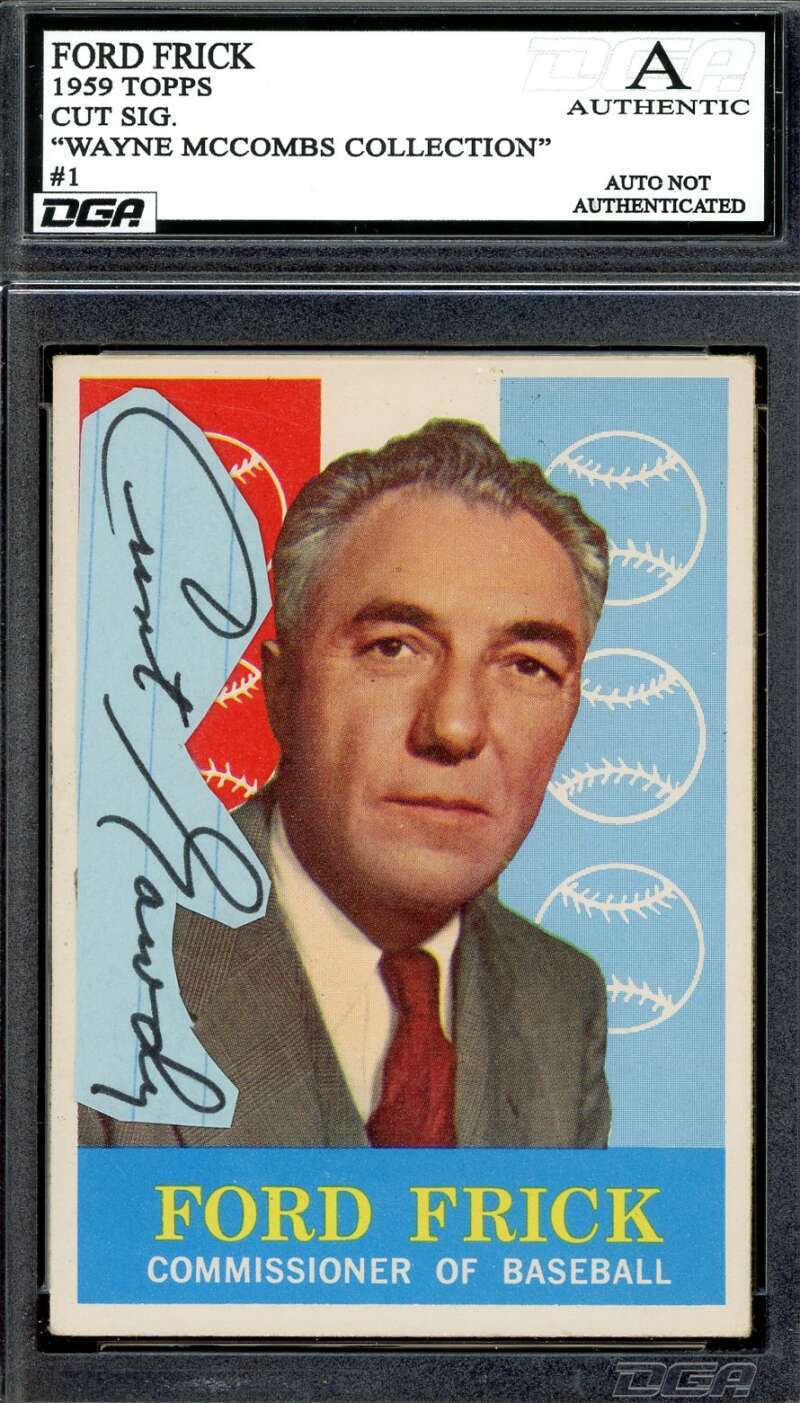 Curt Gowdy DGA Signed 1959 Topps Ford Frick Cut Autograph