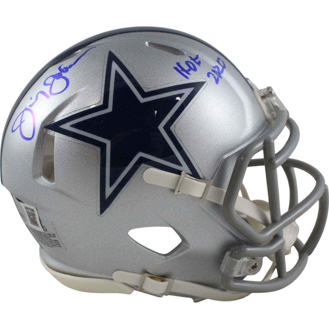 Jimmy Johnson Autographed/Signed Dallas Cowboys Mini Helmet HOF Beckett 50129