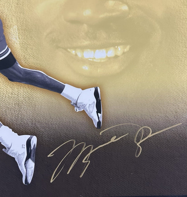Michael Jordan Magic Johnson Bird Signed Framed 52x26 Photo LE Auto UDA COA HOF