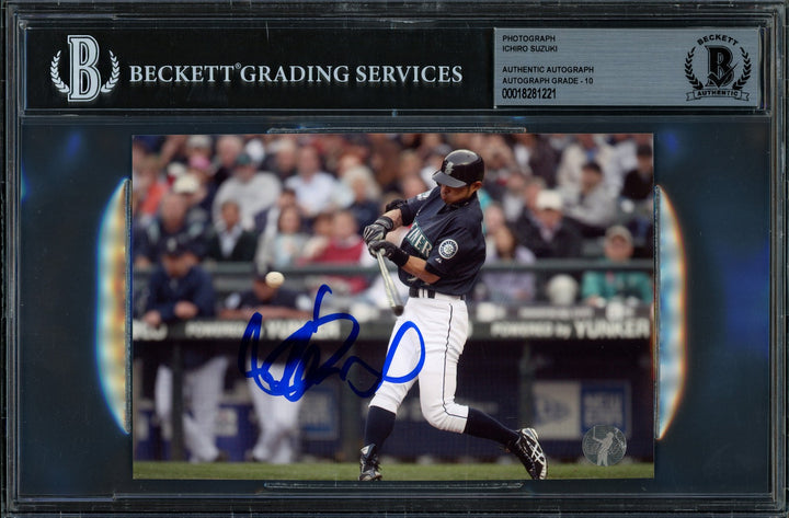 Ichiro Suzuki Signed 4x6 Photo Seattle Mariners Auto GM 10 Beckett #18281221