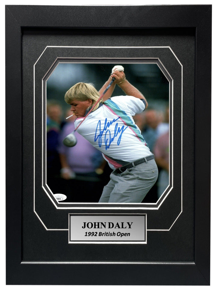 John Daly Signed 8x10 Framed Golf Photo JSA COA Autograph PGA Cigarette in Mouth