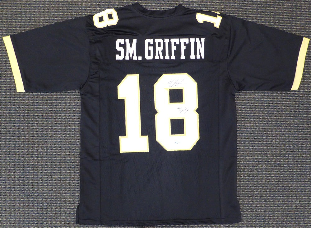 UCF Golden Knights Shaquem Griffin Signed Black Jersey "13-0" MCS Holo