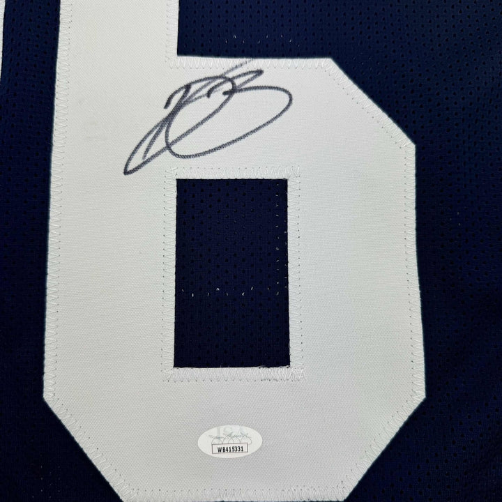 Framed Autographed/Signed Daron Bland 35x39 Dallas TG Jersey JSA COA