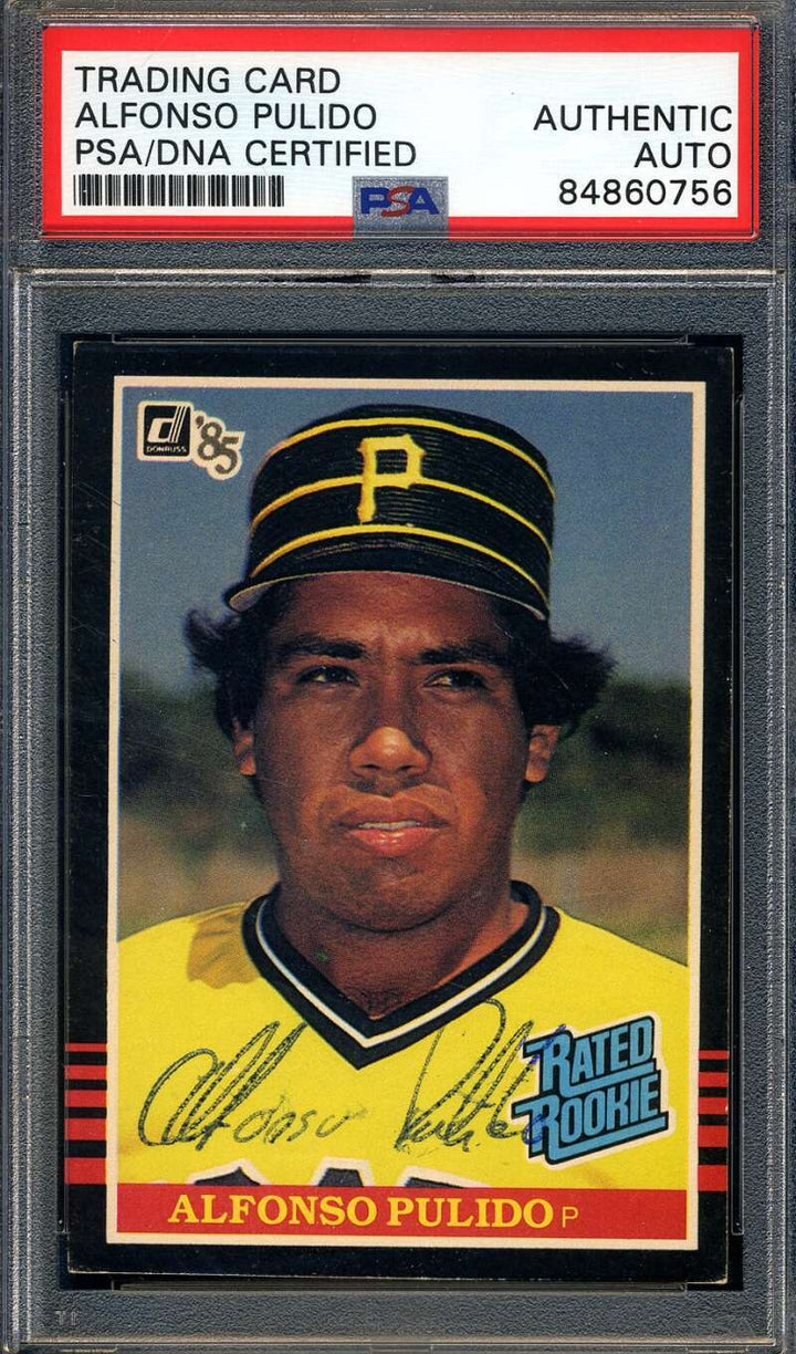 Alfonso Pulido PSA DNA Coa Signed 1985 Donruss Autograph