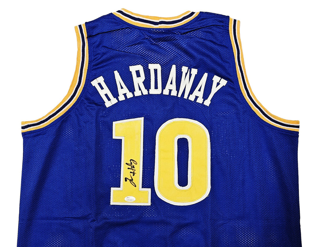Golden State Warriors Tim Hardaway Autographed Signed Blue Jersey JSA