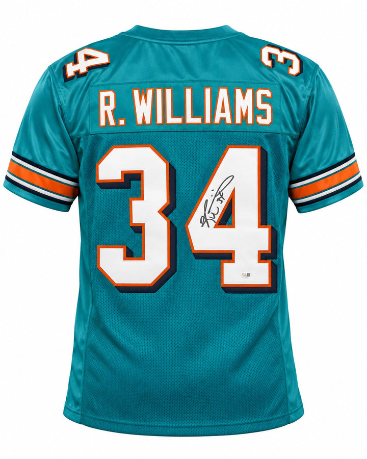 Ricky Williams Signed Miami Dolphins Teal Jersey JSA Witness