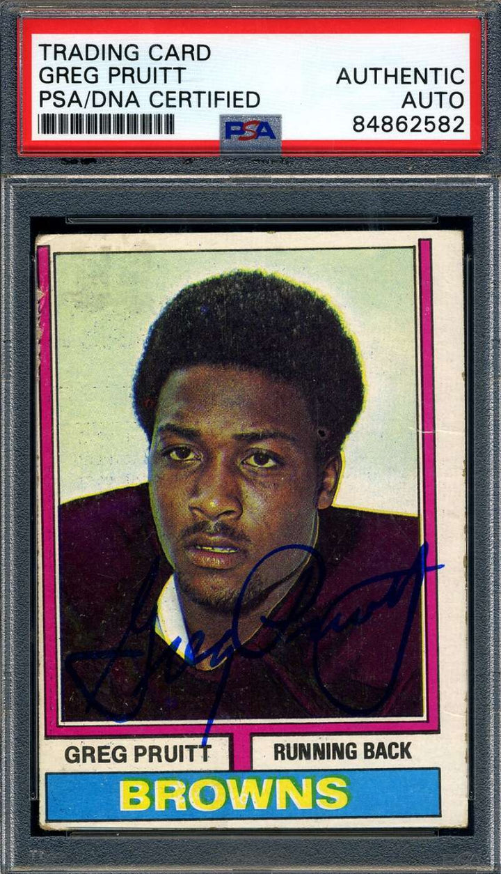 Greg Pruitt PSA DNA Signed 1974 Topps Rookie Autographed