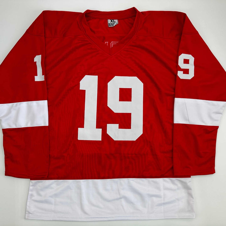 Facsimile Autographed Steve Yzerman Detroit Red Reprint Jersey Size Men's XL