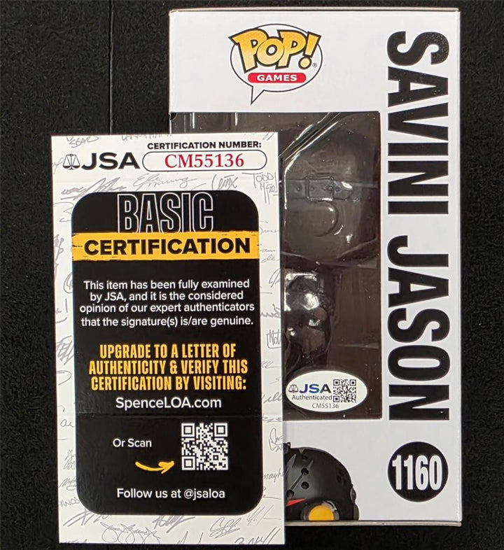Tom Savini signed Jason Friday the 13th Funko Pop! #1160 white autograph JSA