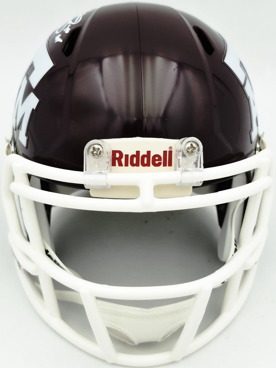 Johnny Manziel Auto Texas A&M Aggies Maroon Speed Mini Helmet "12 HT" Beckett