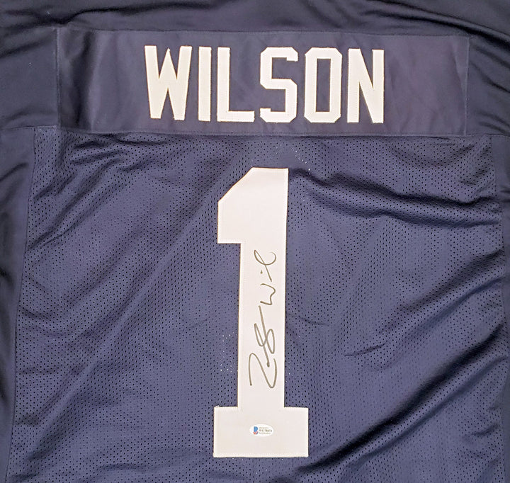 BYU Cougars Zach Wilson Signed Navy Blue Jersey Beckett BAS