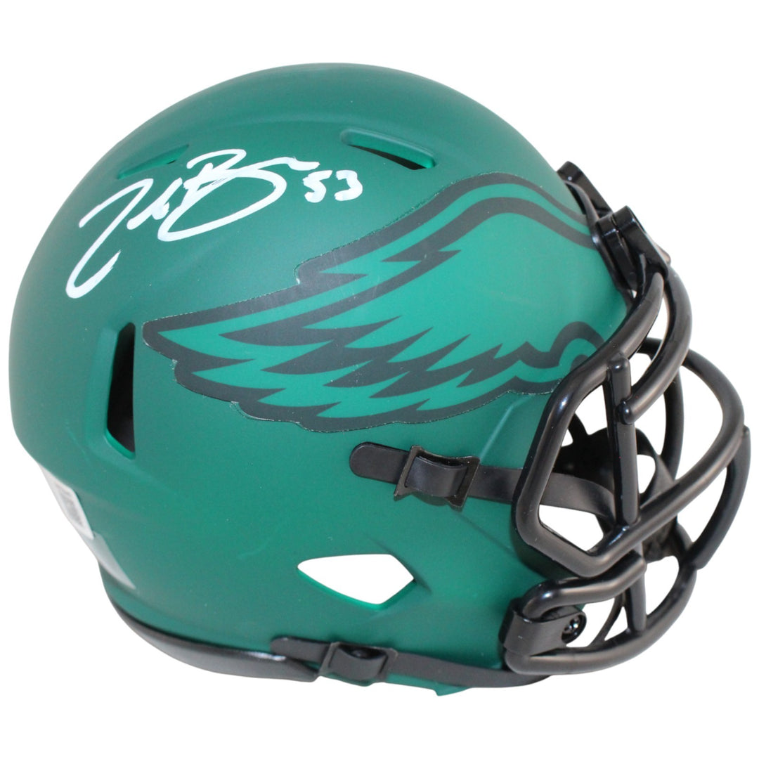 Zack Baun Autographed Philadelphia Eagles Rave Mini Helmet Beckett Witness 52877