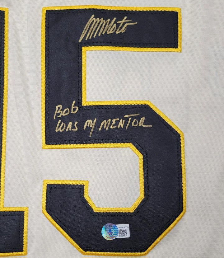 Manny Mota signed "Bob was my Mentor" Pirates Jersey 1/1 autograph ~ Beckett BAS