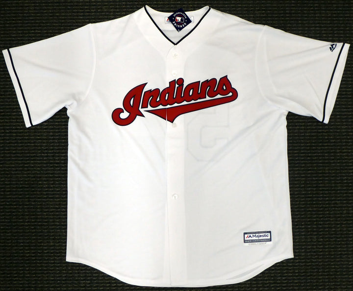 Cleveland Indians Shane Bieber Signed White Majestic Jersey Size XL Beckett