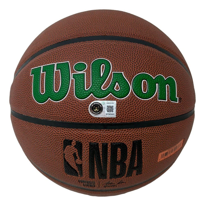 Kevin Garnett Signed Wilson NBA Boston Celtics Logo Basketball BAS