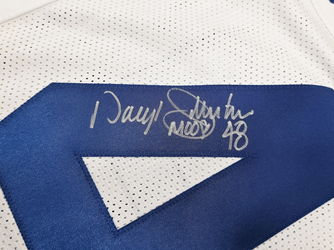 Dallas Cowboys Daryl Johnston Signed White Jersey "Moose" Beckett