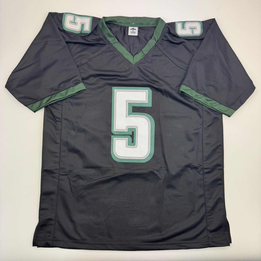 Autographed/Signed Donovan McNabb Philadelphia Black Jersey JSA COA