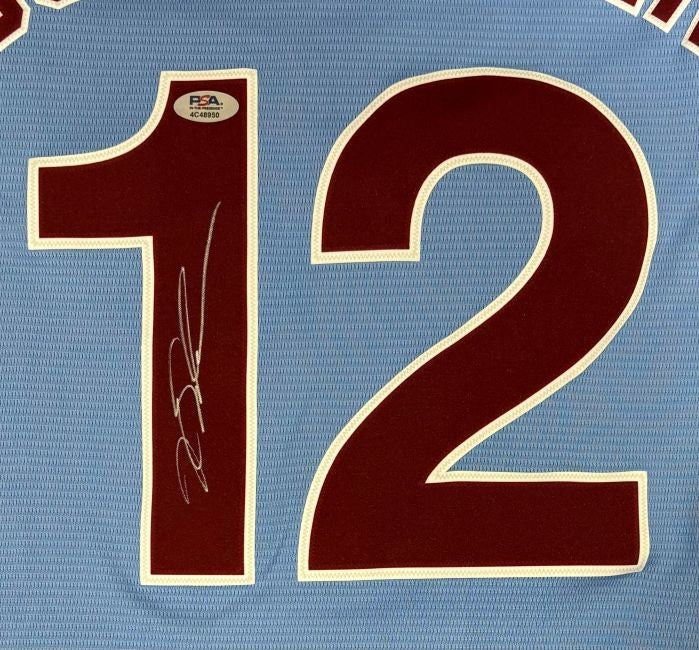 Kyle Schwarber Signed Philadelphia Philles Nike Throwback Replica Jersey PSA/DNA