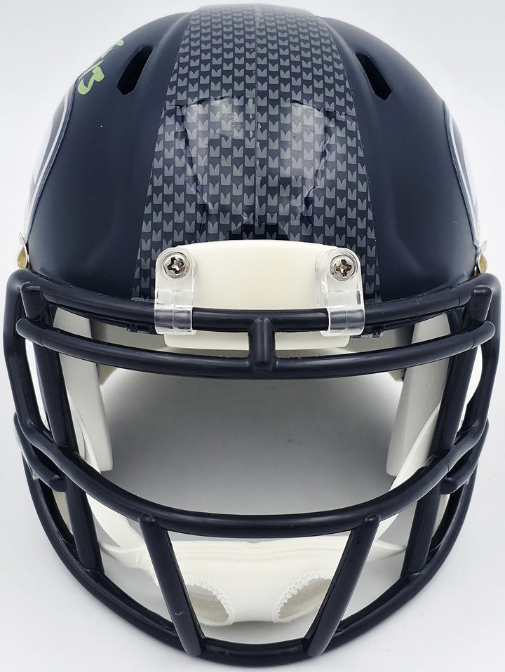 Ernest Jones IV Signed Seattle Seahawks Blue Speed Mini Helmet MCS Holo