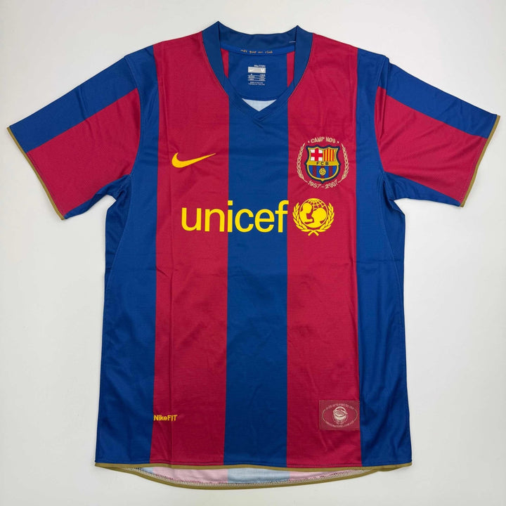 Autographed/Signed Ronaldinho Barcelona Blue/Red Jersey Beckett BAS COA