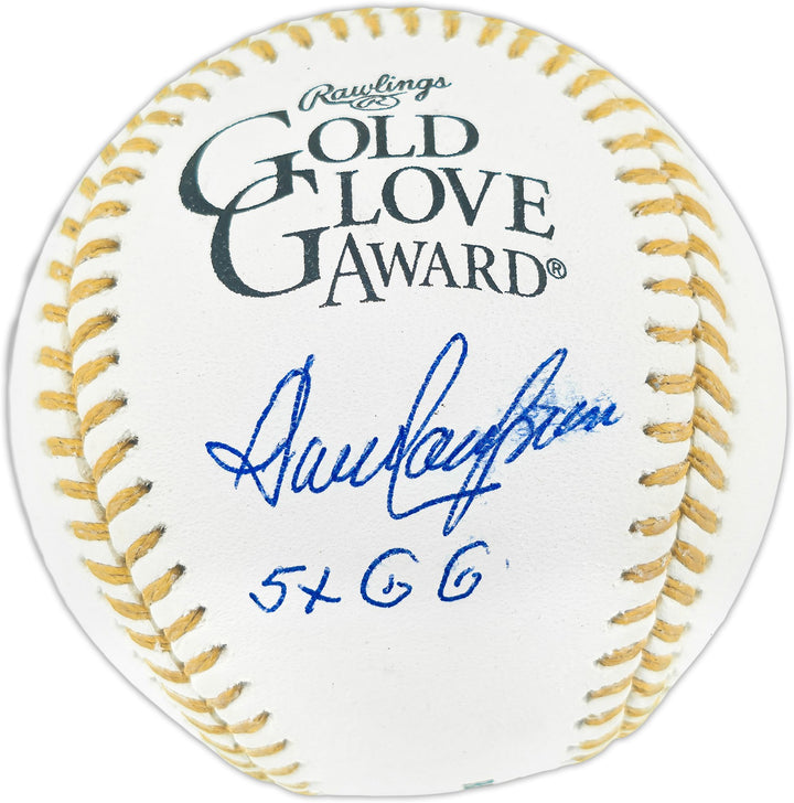 Dave Concepcion Auto Official Gold Glove Baseball Reds "5x GG" Smudge Beckett