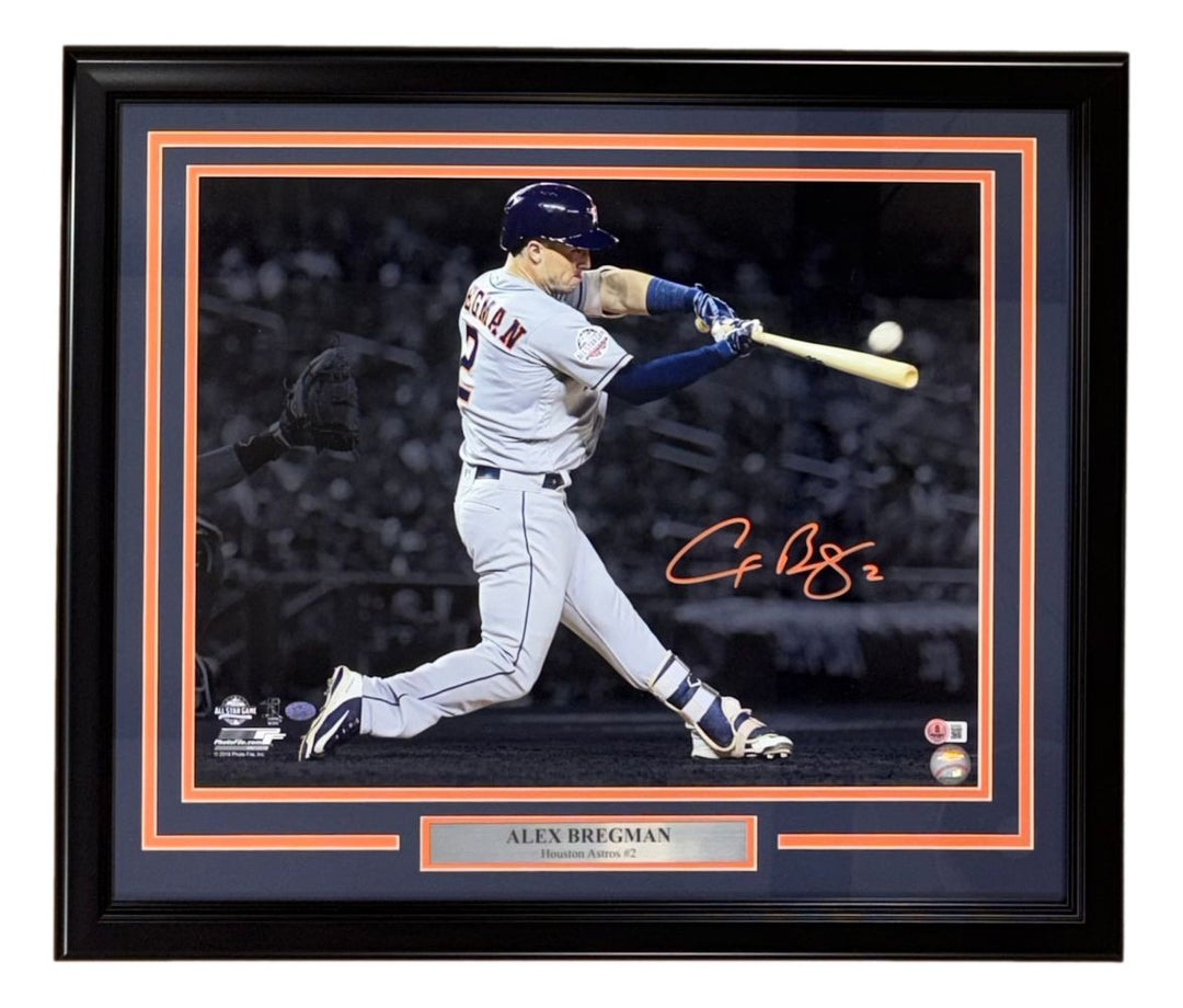 Alex Bregman Signed Framed 16x20 Houston Astros Photo BAS