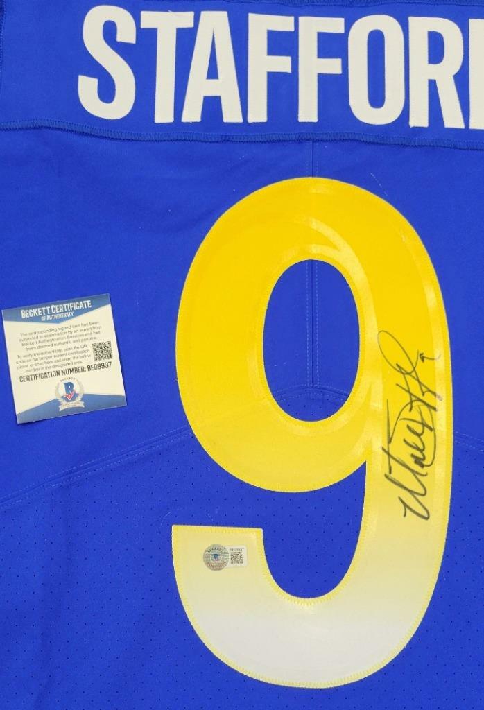 Matthew Stafford signed LA Rams Nike Vapor Elite On-Field Jersey BAS COA Beckett