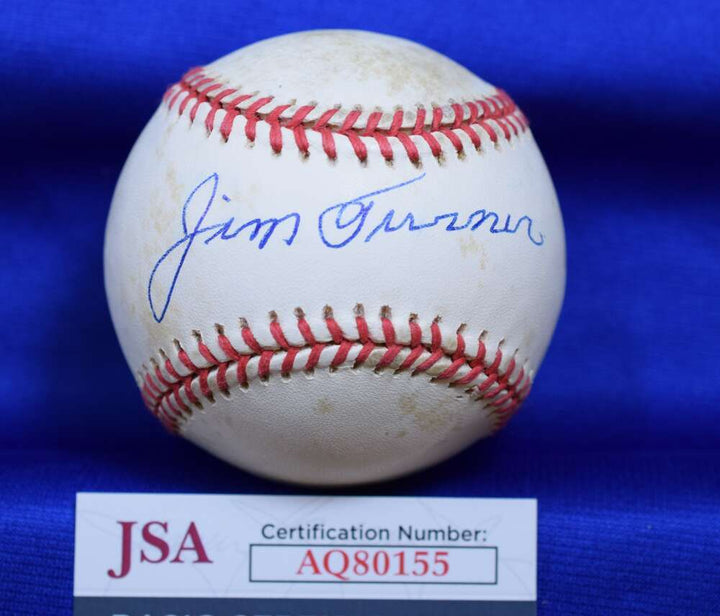 Jim Turner JSA Cert Signed American League OAL Autograph Baseball