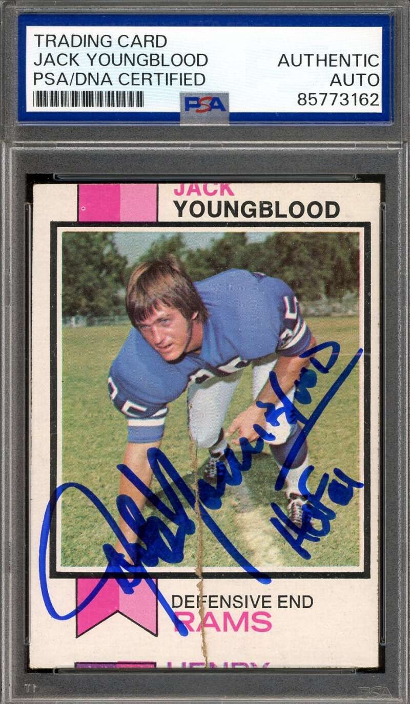 Jack Youngblood PSA DNA Signed 1973 Topps Rookie Autograph
