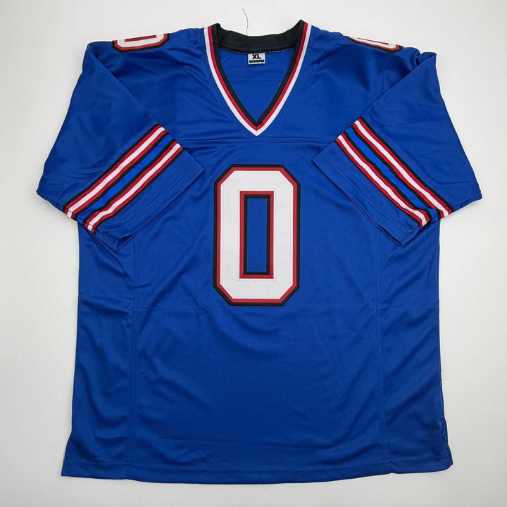 Autographed/Signed Keon Coleman Buffalo Blue Football Jersey Beckett BAS COA