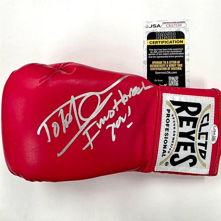 Dolph Lundgren signed "I Must Break You!" Drago Boxing Glove autograph (A) JSA