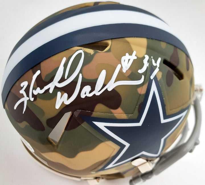 Herschel Walker Signed Dallas Cowboys Camo Speed Mini Helmet Beckett BAS