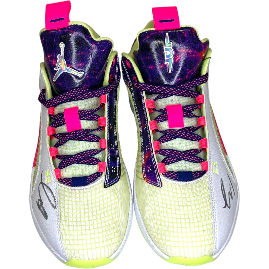 LUKA DONCIC SIGNED AIR JORDAN XXXV 35 LOW COSMIC DECEPTION SHOES LAKERS PSA/DNA