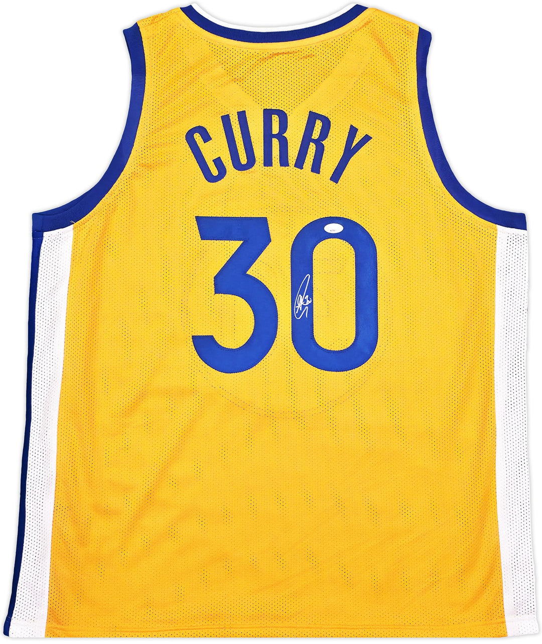 Golden State Warriors Stephen Curry Autographed Signed Yellow Jersey JSA