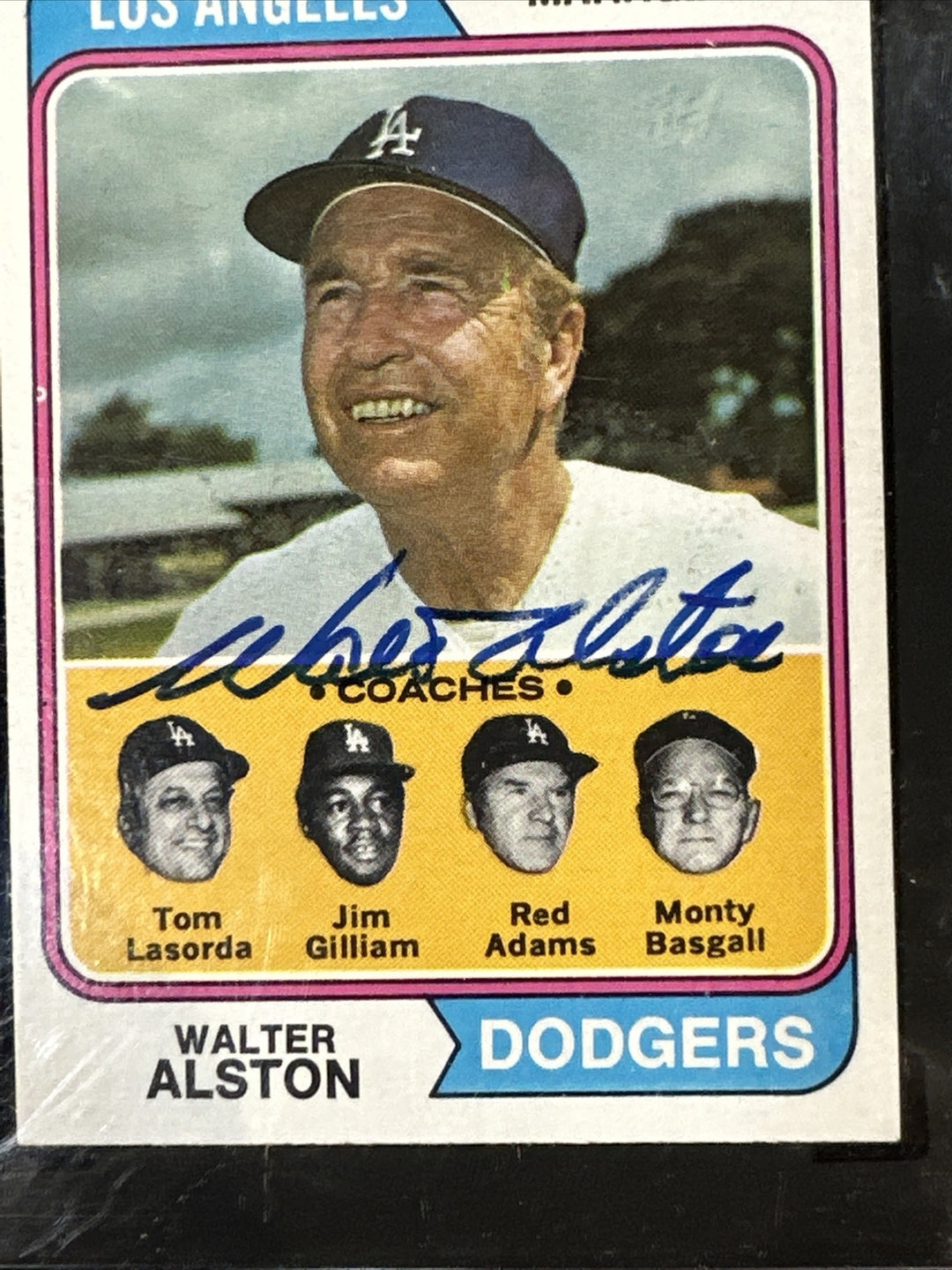 1974 Topps Walter Walt Alston #144 Signed Card JSA Coa Mint Auto Dodgers Hof