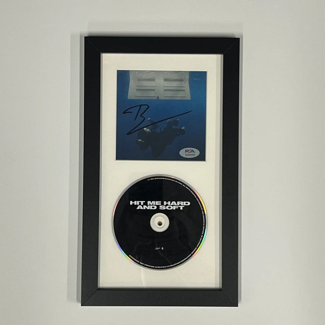 Billie Eilish Signed Hit Me Hard and Soft Signed CD Cover Framed PSA