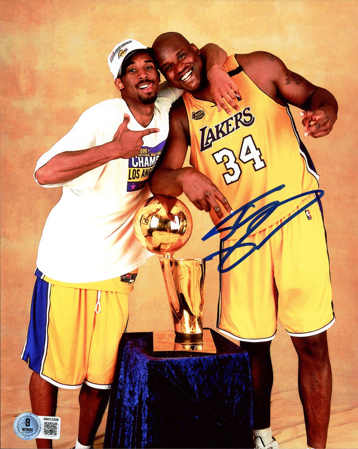 Shaquille Shaq O'Neal Signed 8x10 Photo Lakers Kobe Bryant Beckett Witness