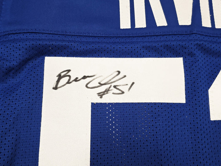 Seahawks Bruce Irvin Signed Blue Throwback Jersey "SB XLVIII Champs" MCS Holo
