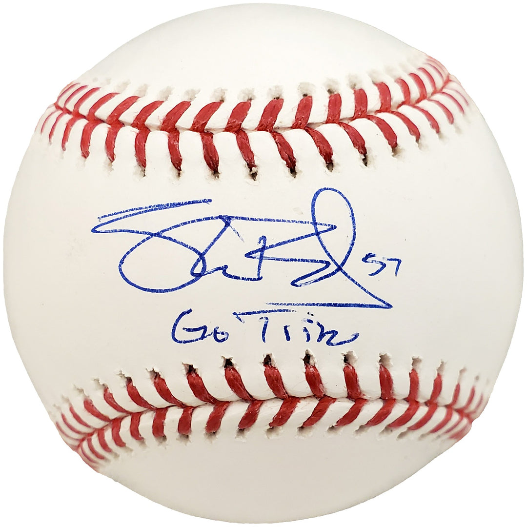 Shane Bieber Signed Official MLB Baseball Cleveland Indians "Go Tribe" Beckett