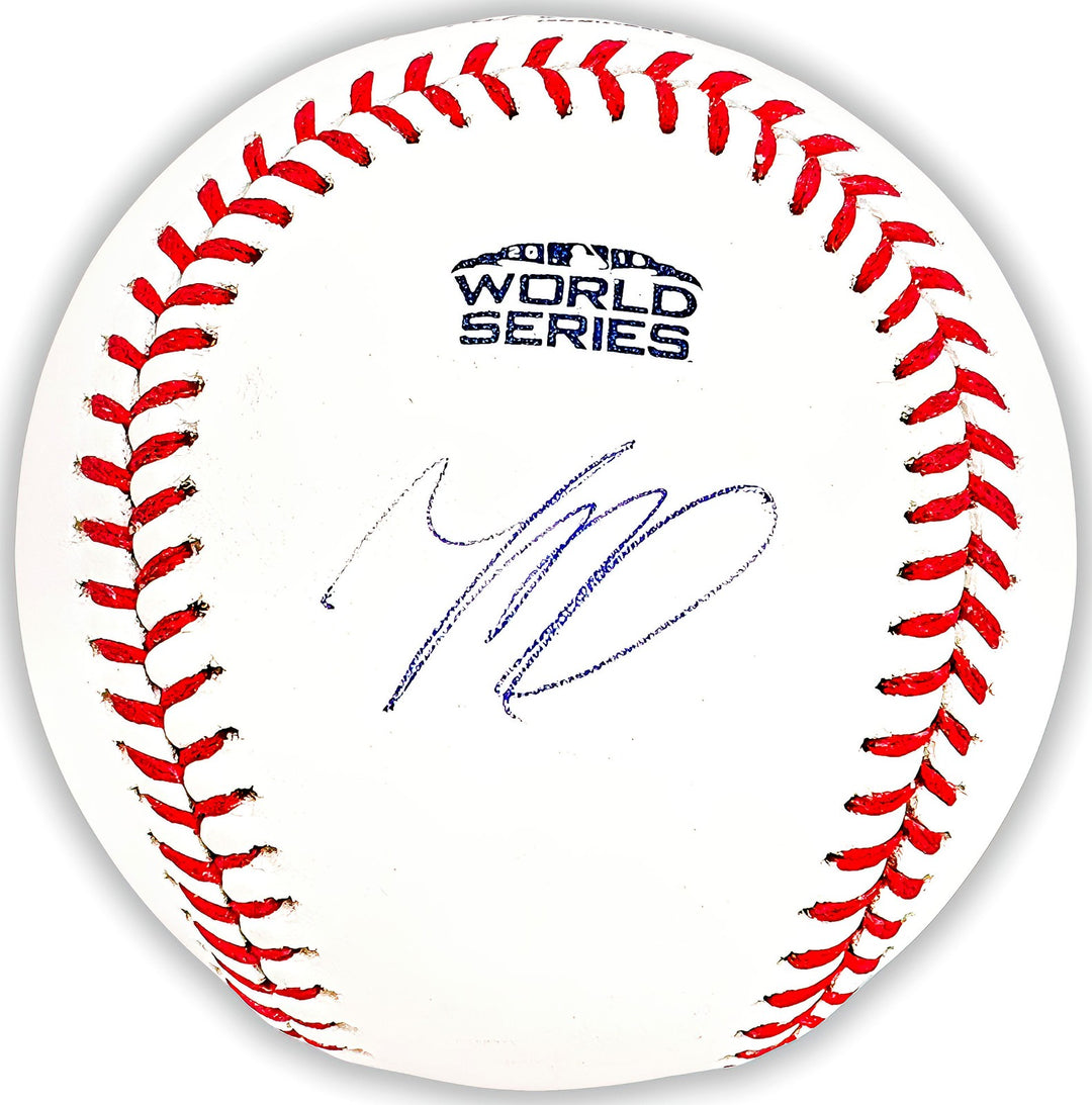Mookie Betts Signed Official 2018 WS Logo MLB Baseball Boston Red Sox Beckett